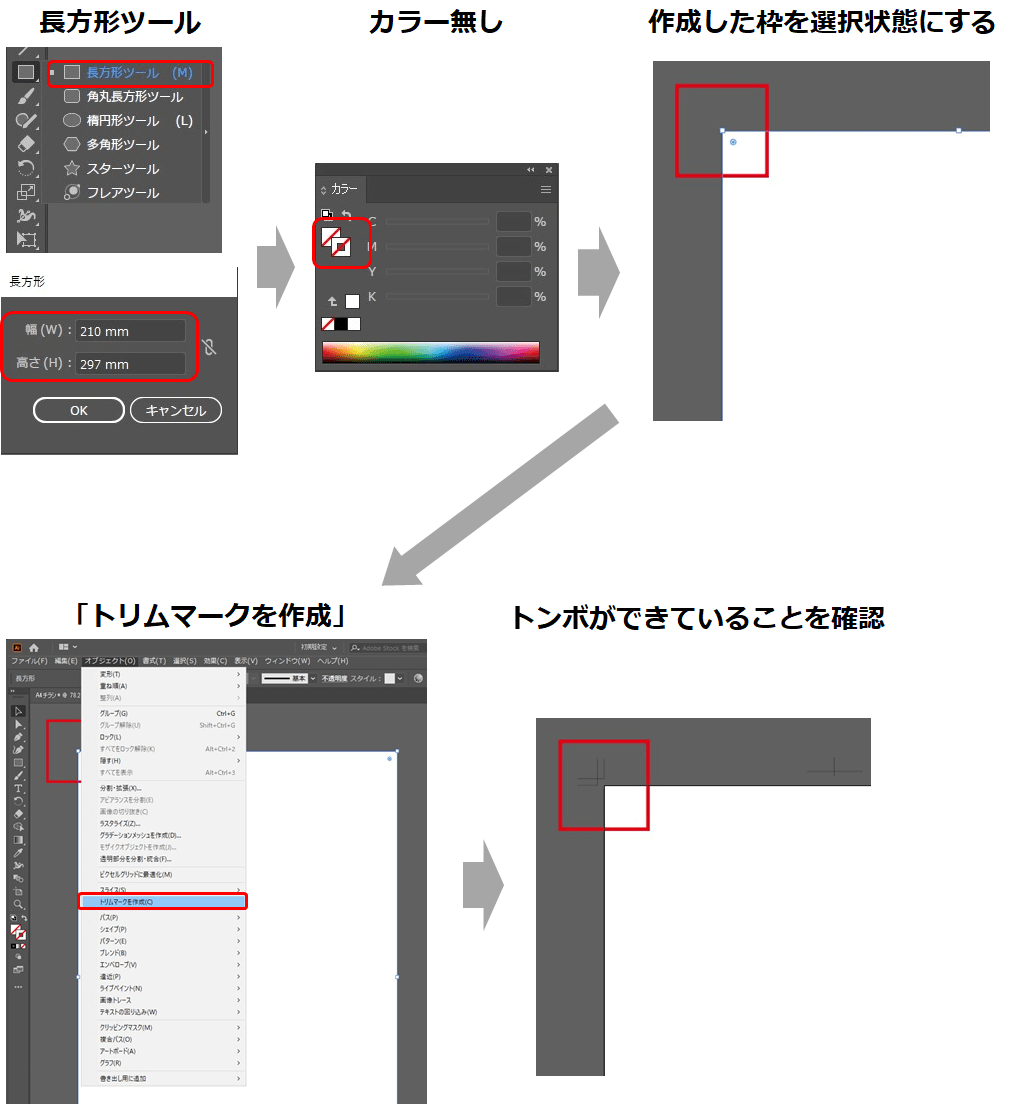 トンボの作成方法